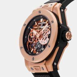 Pre Owned ساعة يد رجالية هوبلو بيغ بانغ ميكا-10 كينغ غولد 414.OI.1123.RX مستعملة