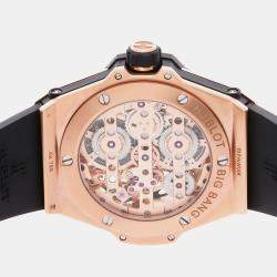 Pre Owned ساعة يد رجالية هوبلو بيغ بانغ ميكا-10 كينغ غولد 414.OI.1123.RX مستعملة