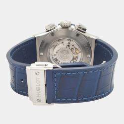 Pre Owned Hublot Classic Fusion 521.NX.7170.LR Automatic Blue Titanium Men's Wristwatch 45 mm