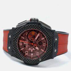 Pre Owned Hublot Big Bang Ferrari 401.QX.0123.VR Automatic Red Skeleton Carbon Fiber Men’s Wristwatch 45 mm