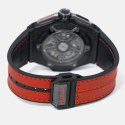 Pre Owned Hublot Big Bang Ferrari 401.QX.0123.VR Automatic Red Skeleton Carbon Fiber Men’s Wristwatch 45 mm