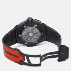 Pre Owned Hublot Big Bang Ferrari 401.QX.0123.VR Automatic Red Skeleton Carbon Fiber Men’s Wristwatch 45 mm