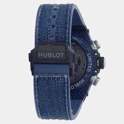 Pre Owned Hublot Big Bang UNICO 411.YL.5190.NR.ITI15 Automatic Skeleton Texalium Men’s Wristwatch 45 mm