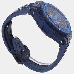 Pre Owned Hublot Big Bang UNICO 411.YL.5190.NR.ITI15 Automatic Skeleton Texalium Men’s Wristwatch 45 mm