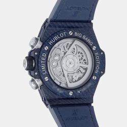 Pre Owned Hublot Big Bang UNICO 411.YL.5190.NR.ITI15 Automatic Skeleton Texalium Men’s Wristwatch 45 mm