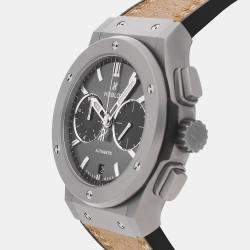 Pre Owned ساعة يد رجالية هوبلو كلاسيك فيوجن تشوكر إصدار محدود 537.NI.7417.VR 45 مم مستعملة