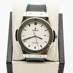 Pre Owned Hublot Classic Fusion 542.NX.2611.LR Automatic Opaline Titanium Men's Wristwatch 42 mm