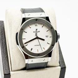 Pre Owned Hublot Classic Fusion 542.NX.2611.LR Automatic Opaline Titanium Men's Wristwatch 42 mm