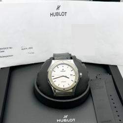 Pre Owned Hublot Classic Fusion 542.NX.2611.LR Automatic Opaline Titanium Men's Wristwatch 42 mm