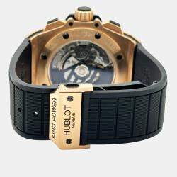 Pre Owned Hublot King Power Big Bang Foudroyante 715.PX.1128.RX Automatic Black 18K Rose Gold Men's Wristwatch 48 mm