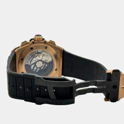 Pre Owned Hublot King Power Big Bang Foudroyante 715.PX.1128.RX Automatic Black 18K Rose Gold Men's Wristwatch 48 mm
