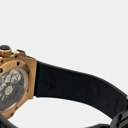 Pre Owned Hublot King Power Big Bang Foudroyante 715.PX.1128.RX Automatic Black 18K Rose Gold Men's Wristwatch 48 mm