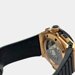Pre Owned Hublot King Power Big Bang Foudroyante 715.PX.1128.RX Automatic Black 18K Rose Gold Men's Wristwatch 48 mm