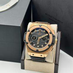 Pre Owned Hublot King Power Big Bang Foudroyante 715.PX.1128.RX Automatic Black 18K Rose Gold Men's Wristwatch 48 mm