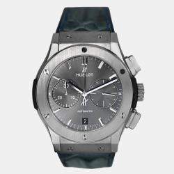 Pre Owned Hublot Classic Fusion 521.NX.7071.LR Automatic Grey Titanium Men's Wristwatch 45 mm