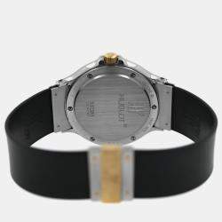 Pre Owned Hublot MDM Classic 1581.2 Automatic Blue 18k Yellow Gold Stainless Steel Men's Wristwatch 36 mm