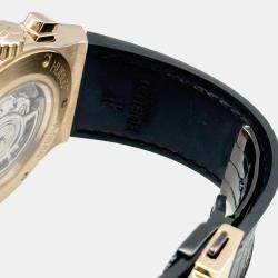 Pre Owned Hublot Classic Fusion Aerofusion Chronograph 525.OX.0180.LR Automatic Black 18k Rose Gold Men's Wristwatch 45 mm