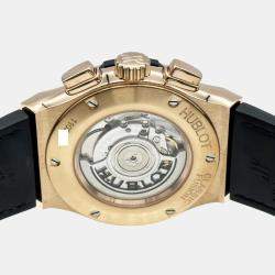Pre Owned Hublot Classic Fusion Aerofusion Chronograph 525.OX.0180.LR Automatic Black 18k Rose Gold Men's Wristwatch 45 mm