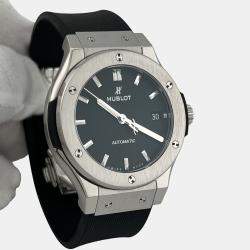 Pre Owned Hublot Classic Fusion 565.NX.1470.RX Automatic Black Titanium Unisex Wristwatch 38 mm