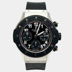 Pre Owned Hublot Super B Black Magic 1926.10 Automatic Black Dial Stainless Steel Men's Wristwatch 42 mm