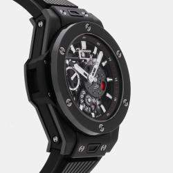 مملوكة مسبقًا ساعة يد رجالية هوبلو بيج بانج ميكا-10 بلاك ماجيك 414.CI.1123.RX أوتوماتيك سوداء سيراميك 45 مم مستعملة