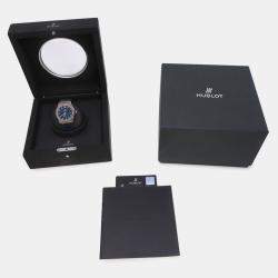 مملوكة مسبقًا Hublot Classic Fusion 542.NX.7170.LR Automatic Blue Titanium Men's Wristwatch 42 mm