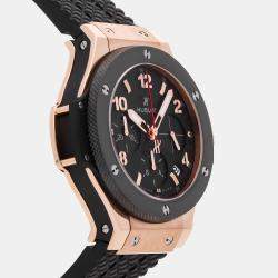 Pre Owned Hublot Big Bang 341.PB.131.RX Black Rose Gold Automatic Men's Wristwatch 41mm