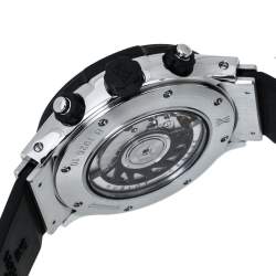 Pre Owned Hublot Black Rubber and Stainless Steel Super B Flyback 1926.10 Men's Wristwatch 42 mm