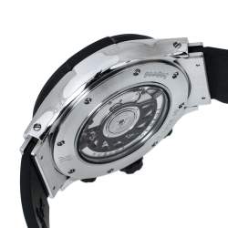 Pre Owned Hublot Black Rubber and Stainless Steel Super B Flyback 1926.10 Men's Wristwatch 42 mm