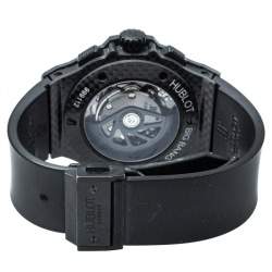 Hublot Black Carbon Fibre & Rubber Big Bang Chronograph Men's Wristwatch 44 MM
