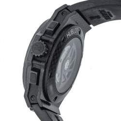 Hublot Black Carbon Fibre & Rubber Big Bang Chronograph Men's Wristwatch 44 MM