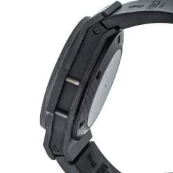 Hublot Black Carbon Fibre & Rubber Big Bang Chronograph Men's Wristwatch 44 MM