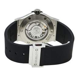 Pre Owned Hublot Black Titanium & Stainless Steel Classic Fusion 542.NX.1171.RX Men's Wristwach 42 mm