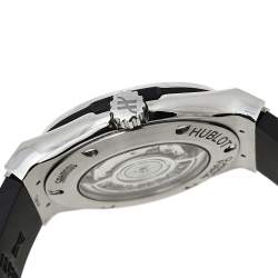 Pre Owned Hublot Black Titanium & Stainless Steel Classic Fusion 542.NX.1171.RX Men's Wristwach 42 mm