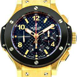 Hublot Black 18K Yellow Gold Big Bang Men's Wristwatch 42 MM