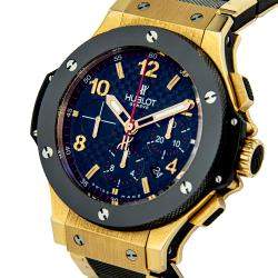 Hublot Black 18K Yellow Gold Big Bang Men's Wristwatch 42 MM