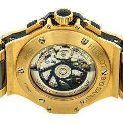 Hublot Black 18K Yellow Gold Big Bang Men's Wristwatch 42 MM