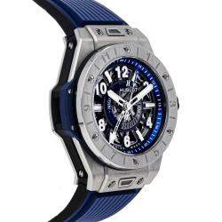 Pre Owned Hublot Silver Titanium Big Bang Unico GMT 471.NX.7112.RX Men's Wristwatch 45 MM