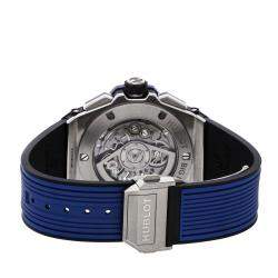 Pre Owned Hublot Silver Titanium Big Bang Unico GMT 471.NX.7112.RX Men's Wristwatch 45 MM