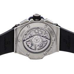 Pre Owned Hublot Silver Titanium Big Bang Unico GMT 471.NX.7112.RX Men's Wristwatch 45 MM