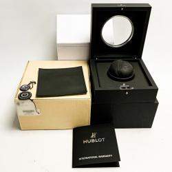 Pre Owned Hublot Silver Titanium Big Bang Unico GMT 471.NX.7112.RX Men's Wristwatch 45 MM