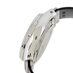 Pre Owned Hublot Blue Diamonds Stainless Steel Rubber MDM 1810.1.054 Men's Wristwatch 40 mm 