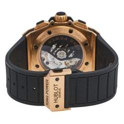 Hublot Black 18k Rose Gold Rubber King Power Limited Edition 715.PX.1128.RX Men's Wristwatch 48 mm