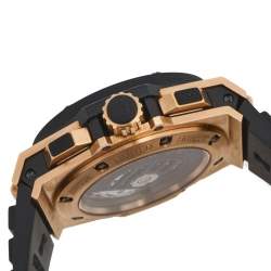 Hublot Black 18k Rose Gold Rubber King Power Limited Edition 715.PX.1128.RX Men's Wristwatch 48 mm