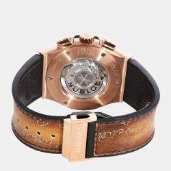 Hublot Brown 18K Rose Gold Berluti Scritto King Gold 521.OX.0500.VR.BER17 Men's Wristwatch 45 mm