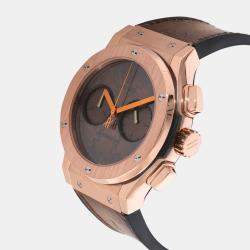 Hublot Brown 18K Rose Gold Berluti Scritto King Gold 521.OX.0500.VR.BER17 Men's Wristwatch 45 mm