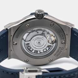 Hublot Blue Titanium Rubber Classic Fusion 541.NX.7170.LR Automatic Men's Wristwatch 42 mm