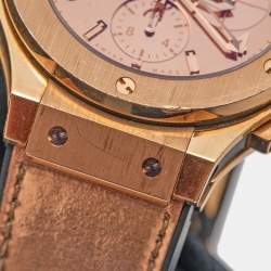 Hublot Champagne 18k Rose Gold Alligator Big Bang Zegg & Cerlati Limited Edition 341.PX.0880.VR.ZEC1 Men's Wristwatch 41 mm
