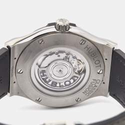 Hublot Green Titanium Alligator Leather Rubber Classic Fusion 511.NX.8970.LR Men's Wristwatch 45 mm