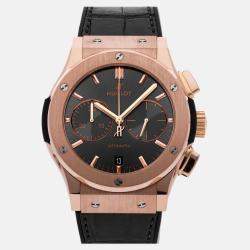 Hublot Grey 18k Rose Gold Classic Fusion 521.OX.7081.LR Automatic Men's Wristwatch 45 mm